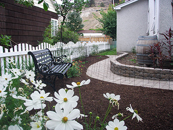 The finished xeriscape garden project